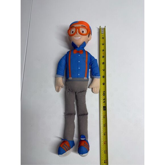 Blippi Bendable Plush Doll, 16” Tall Featuring SFX Squeeze Belly to Hear Works - Picture 3 of 4